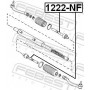 1222-NF FEBEST Осьовий шарнір рульова тяга
