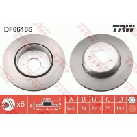 DF6610S TRW Гальмівний диск