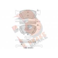 RB2246 R BRAKE Комплект гальмівних колодок дисковий гальм