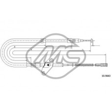 81017 Metalcaucho Тросик, cтояночный тормоз