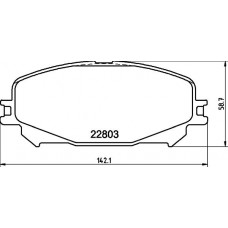 8DB 355 039-201 HELLA Комплект гальмівних колодок дисковий гальм