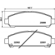 8DB 355 036-941 HELLA Комплект гальмівних колодок дисковий гальм