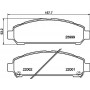 8DB 355 021-821 HELLA Комплект гальмівних колодок дисковий гальм