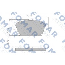 FO 908481 FOMAR Friction КомплеК т гальмівних колодок, дискове гальмо