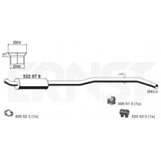 522076 ERNST Предглушник вихлопних газів