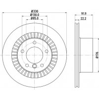 8DD 355 126-331 HELLA PAGID Гальмівний диск