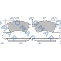 FO 905881 FOMAR Friction Комплект гальмівних колодок дисковий гальм
