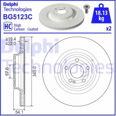 BG5123C DELPHI Гальмівний диск