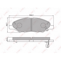 BD-5707 LYNXauto Комплект гальмівних колодок дисковий гальм
