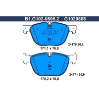 B1.G102-0806.2 GALFER КомплеК т гальмівних колодок, дискове гальмо