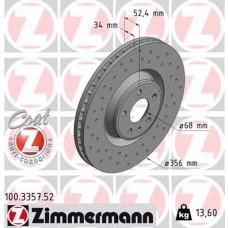 100.3357.52 ZIMMERMANN Гальмівний диск