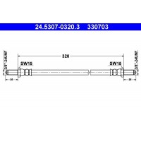 24.5307-0320.3 ATE Гальмівний шланг