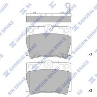 SP1522 Hi-Q Комплект гальмівних колодок дисковий гальм
