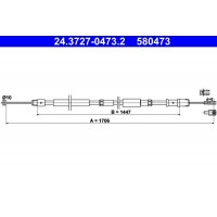 24.3727-0473.2 ATE Тросик, cтояночный тормоз