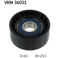 VKM 36031 SKF Паразитный / ведущий ролик, Поліклиновий ремінь