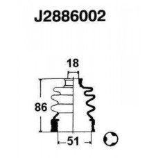 J2886002 NIPPARTS Комплект пыльника, Привідний вал