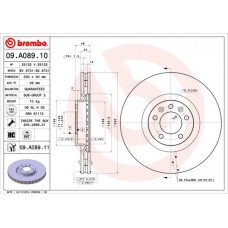 09.A089.10 BREMBO Гальмівний диск