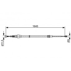 1 987 482 451 BOSCH Тросик, cтояночный тормоз