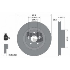 BDS2055 BENDIX Braking Гальмівний диск