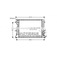 AU2184 AVA QUALITY COOLING Радіатор охолодження двигуна