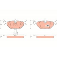 GDB1265 TRW Комплект гальмівних колодок дисковий гальм