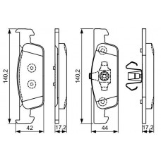 0 986 495 334 BOSCH Комплект гальмівних колодок дисковий гальм