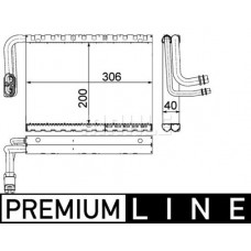 AE 92 000P MAHLE Випарник кондиціонера