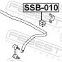 SSB-010 FEBEST Опора стабілізатора