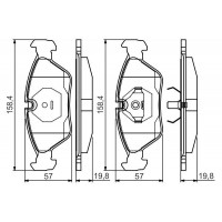 0 986 495 162 BOSCH Комплект гальмівних колодок дисковий гальм