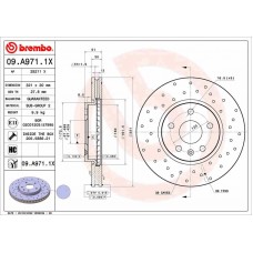 09.A971.1X BREMBO Гальмівний диск