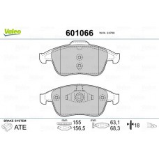 601066 VALEO Комплект гальмівних колодок дисковий гальм