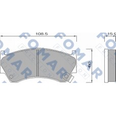 FO 639981 FOMAR Friction Комплект гальмівних колодок дисковий гальм