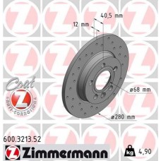600.3213.52 ZIMMERMANN Гальмівний диск