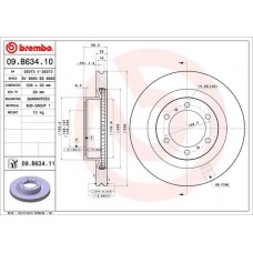 09.B634.10 BREMBO Гальмівний диск