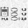 R1010600 ET ENGINETEAM Комплект поршневих кілець