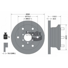 BDS1294 BENDIX Braking Гальмівний диск