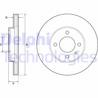 BG2455C DELPHI Гальмівний диск