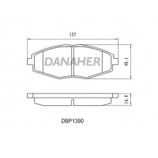 DBP1390 DANAHER Комплект гальмівних колодок дисковий гальм