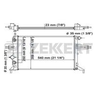 MK-1380 ZEKKERT Радіатор охолодження двигуна