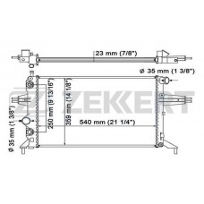 MK-1380 ZEKKERT Радіатор охолодження двигуна