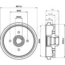 TA-0901 JAPANPARTS Гальмівний барабан