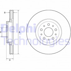 BG4797C DELPHI Гальмівний диск