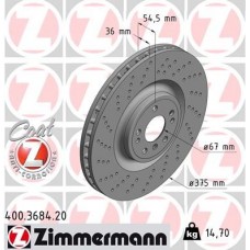 400.3684.20 ZIMMERMANN Гальмівний диск