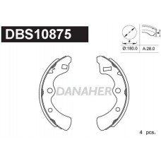 DBS10875 DANAHER Комплект гальмівних колодок