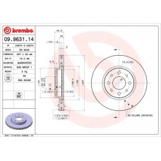 09.9631.14 BREMBO Гальмівний диск