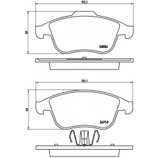 FK20077 KAISHIN Комплект гальмівних колодок дисковий гальм
