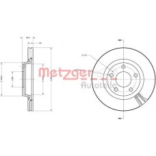 6110029 METZGER Гальмівний диск