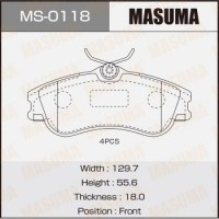 MS-0118 MASUMA Комплект гальмівних колодок