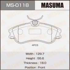 MS-0118 MASUMA Комплект гальмівних колодок