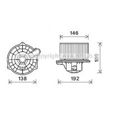 HY8554 AVA QUALITY COOLING Вентилятор салону